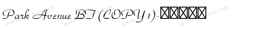 Park Avenue BT (COPY 1)字体转换